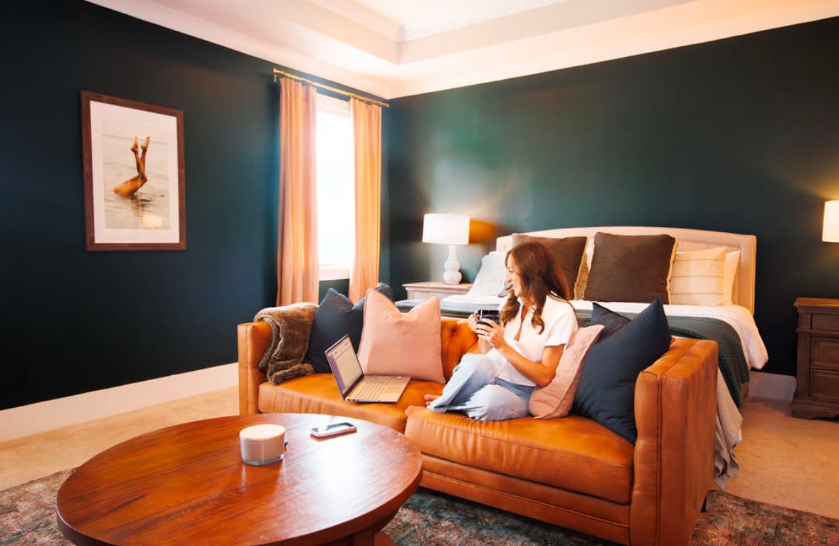 Nicole Gordon working from her home office in Charleston, South Carolina