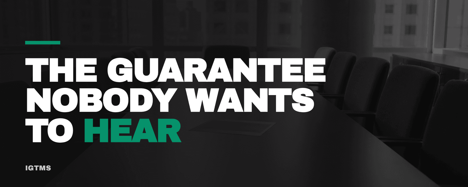 The Guarantee Nobody Wants to Hear